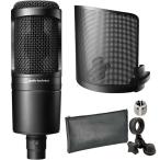 audio-technica AT2020 + ポップフィルター AT8175 セット　コンデンサーマイク