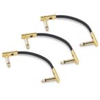 【まとめ買い】Warwick RockBoard Flat Patch Cable, Gold - 10cm ３本セット　パッチケーブル＜メール便利用＞