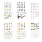 マスキングテープ フレーク シール 水性ペンで書けるマスキングテープ 数字 日付 「マステ」 手帳デコ かわいい おしゃれ マークス