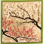 小風呂敷　小風呂敷　梅　紅梅　白梅　シャンタンチーフ　タペストリー　ランチクロス