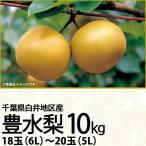 千葉県産 白井地区産豊水梨10kg6L〜5L 18玉〜20玉(220_梨25)