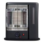 ショッピングストーブ QUADS 電気ストーブ　スチーム加湿機能付 WARMTH ウォームス 遠赤外線効果 簡単操作　QS213BK　200ml/h　500/1000W　2段階　ブラック　