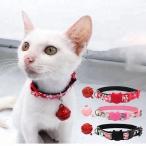 猫用首輪　猫首輪　セーフティーバックル　ねこくびわ　ペット首輪　桜柄　大き目な鈴　長さ調査可能　首輪桜あ