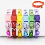 ペット用首輪　小型犬用首輪　猫用首輪　いぬ首輪　ねこ首輪　ハート美女柄　鈴付き　首輪女性