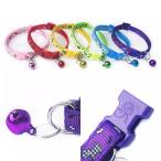 ペット用首輪　小型犬用首輪　猫用首輪　いぬ首輪　ねこ首輪　犬柄　骨柄　鈴付き　首輪犬