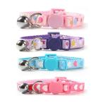 猫用首輪　猫首輪　セーフティーバックル　ねこくびわ　ペット首輪 キャンディ　ハート柄　長さ調査可能　首輪キャンディハート