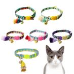 猫用首輪　猫首輪　セーフティーバックル　ねこくびわ　ペット首輪　民族柄　長さ調査可能　首輪ハワイえ