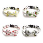 ペット用首輪　小型犬用首輪　猫用首輪　いぬ首輪　ねこ首輪　果物柄　首輪リボンか