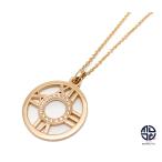 TIFFANY ティファニー 750 K18 18金ローズゴールド アトラスオープン メダリオン ダイヤモンド ネックレス アクセサリー