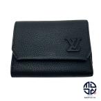 LOUIS VUITTON ルイヴィトン アエログラム ブラック 黒 ノワール ポルトフォイユパイロット M81740 三つ折り財布 3つ折り コンパクト ミニ財布 サイフ メンズ
