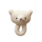 オーガニックコットン リング ガラガラ 日本製 クマ にぎにぎ ベビーラトル ベビー玩具 赤ちゃんのおもちゃ ORGAN