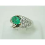 Pt900/K18 Å·Á³¥¨¥á¥é¥ë¥É¡¡¥À¥¤¥ä¥â¥ó¥É¡¡¥ê¥ó¥°¡¡»ØÎØ¡¡E1.37ct D0.22¡¡¥µ¥¤¥º¡ô10¹æ¡¡¿·Éʻž夲ºÑ¤ß¡¡ÈþÉÊ¡¡Á÷ÎÁ̵ÎÁ¡ª¡ª