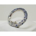 Ponte Vecchio ポンテヴェキオ ETERNO エテルノリング K18WG D1.41ct 1.92ct #11号 フルエタニティ ダイヤ サファイア 美品