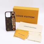  б/у прекрасный товар LOUIS VUITTON Louis Vuitton монограмма M81214 iPhone бампер do-fi-niPhone13 PRO смартфон кейс Gold металлические принадлежности бесплатная доставка 
