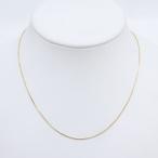 K18 YG венецианский цепь колье масса примерно 2.2g примерно 40cm ширина примерно 1mm золотой желтое золото аксессуары б/у прекрасный товар бесплатная доставка!!