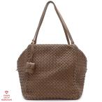 BOTTEGA VENATA ボッテガ ヴェネタ イントレチャート セミショルダーバッグ レザー ブラウン 【丸万質舗】