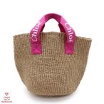 Chloe Kids x Mifuko Chloe корзина сумка C20045 бумага волокно Brown × розовый [ круг десять тысяч качество магазин ]