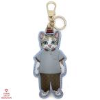 GUCCI Gucci higchiyuuko Boris кошка ключ очарование 851742 GGs шкив m парусина бежевый × голубой [ круг десять тысяч качество магазин ]