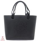 ショッピングロエベ ロエベ アナグラムトート スモール A717S72X03 カーフ ブラック 【丸万質舗】