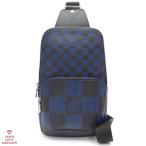 LOUIS VUITTON ルイ ヴィトン ダミエアンフィニ 3Dアヴェニュー スリングバッグ N50024 マリーヌ×シルバー金具 【丸万質舗】