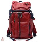 ショッピングマルニ マルニ バックパック レザー レッド×ネイビー×シルバー金具 【丸万質舗】