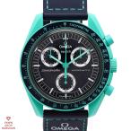 ショッピングオメガ SWATCH スウォッチ オメガコラボ ミッションオンアース ポーラーライツ SO33L103 クォーツ バイオセラミック×ナイロン 【丸万質舗】