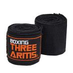 THREE ARMS ボクシング バンテージ グローブ 子供用 (2個セット / 270cm / ブラック) 伸縮 タイプ