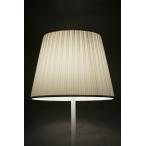 ランプシェード　スタンド交換用　アーム式　直径35cm　ボックスプリーツ　ホワイト　シェードのみ　照明　日本製