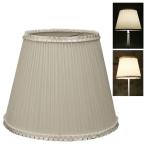 ランプシェード　スタンド交換用　アーム式　直径40cm　ランダムプリーツ リボン　シェードのみ　照明　日本製