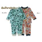 ampersand アンパサンド Boysロゴ総柄前開きパジャマ L158017-MG キッズ ベビー トップス ボトムス ボトム 上下セット 子供 子ども 通園 4015798 s17FS