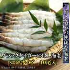 海鮮 天ぷら えび ブラックタイガーえび　のばしえび　8-12サイズ10本×8パック80本 送料無料