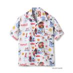 SUN SURF サンサーフ / COTTON × LINEN HOPSACK OPEN SHIRT “ハワイへ行こう!” by 柳原良平 with MOOKIE SS39333
