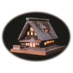 ミニ建築あかりシリーズ  No.1　雪の合掌造り 【ウッディージョー木製建築組立キット】