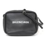 バレンシアガ BALENCIAGA エブリデイ カメラバッグ カーフスキン  489812 D6W2N 1000 ななめ掛けショルダーバッグ ロゴプリント ブラック 中古