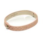 ルイ・ヴィトン カフ・ナノグラム バングルブレス M67240 ピンク×シルバー LVロゴ ブレスレット レディース サイズM 腕回り約17cm　中古