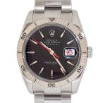 ロレックス ROLEX ターノグラフ 116264 ブラック文字盤 F番 SS/WGベゼル ルーレット オートマチック 3連オイスターブレス メンズウォッチ 中古