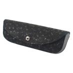 印伝 甲州印伝 印傳屋 上原勇七 メガネケース メガネ入れ 4210 とんぼ 黒地×黒漆 鹿革 本革 ...