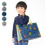 ショッピングプールバック 【子供服】 Kids Foret (キッズフォーレ) 恐竜・働く車・サメ柄プールバック B33604