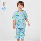 子供服 Kids Foret (キッズフォーレ) 働く車・恐竜総柄半袖パジャマ 90cm 100cm 110cm 120cm 130cm 140cm B35700