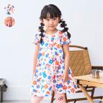 子供服 Daddy Oh Daddy (ダディオダディ) 日本製ダディコ総柄半袖ワンピース90cm 100cm 110cm 120cm 130cm V44351
