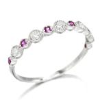 プラチナ ダイヤモンド ルビー リング 12.5号 D0.20ct R0.09ct Pt900 指輪 宝石 ジュエリー 女性 レディース