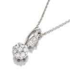 K18WG ダイヤモンド ネックレス 39.5cm D0.17ct ホワイトゴールド750 ジュエリー 女性 レディース 誕生日 誕生石 4月