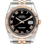 ロレックス ROLEX デイトジャスト 116231 ブラックローマ ランダム メンズ腕時計 自動巻き DATEJUST 36mm 生産終了 コンビ ブランド 男性