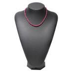 K18YG ルビー チェーン ネックレス 42cm ジュエリー 宝石 レッド パープル系 シンプル 上品 アクセサリー 女性 レディース プレゼント