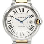 カルティエ Cartier バロンブルー LM W69009Z3 シルバー文字盤 K18YG/SS メンズ腕時計 自動巻き 生産終了 男性 プレゼント ブランド