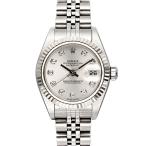 ロレックス ROLEX デイトジャスト 79174G 10Pダイヤ シルバー文字盤 K番 SS/WG レディース腕時計 自動巻き DATEJUST 26mm 女性 ブランド