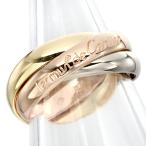 新品仕上げ済 カルティエ Cartier トリニティ リング MM #50 K18 ゴールド 指輪 ジュエリー 女性 レディース 誕生日 プレゼント ブランド