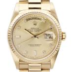 ロレックス ROLEX デイデイト 18238A シャンパン L番 K18 8Pラウンド/2Pバゲットダイヤ メンズ腕時計 自動巻き 金無垢 ブランド 生産終了