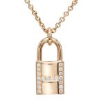 エルメス HERMES ケリー カデナ ネックレス 40cm ダイヤモンド K18PG D0.09ct ゴールド ジュエリー レディース 女性 プレゼント ブランド