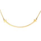 ティファニー TIFFANY&Co. K18YG Tスマイル ネックレス スモール 40.6cm/45.7cm ゴールド 女性 レディース 誕生日 プレゼント ブランド